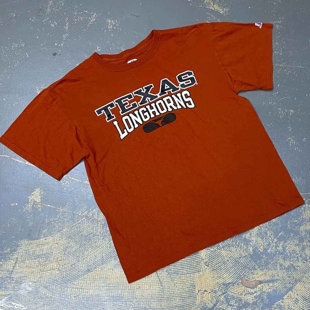 Texas Longhorns Russell Athletic Shirt Vintage Medium Football Orange